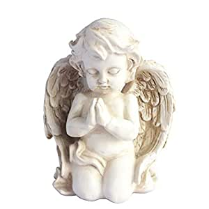 Praying child angel stone statue