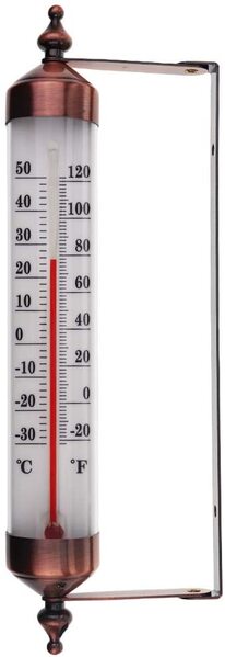 Bronze effect outdoor thermometer