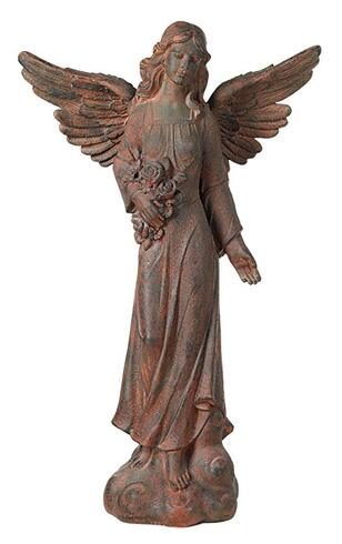English angel garden statue