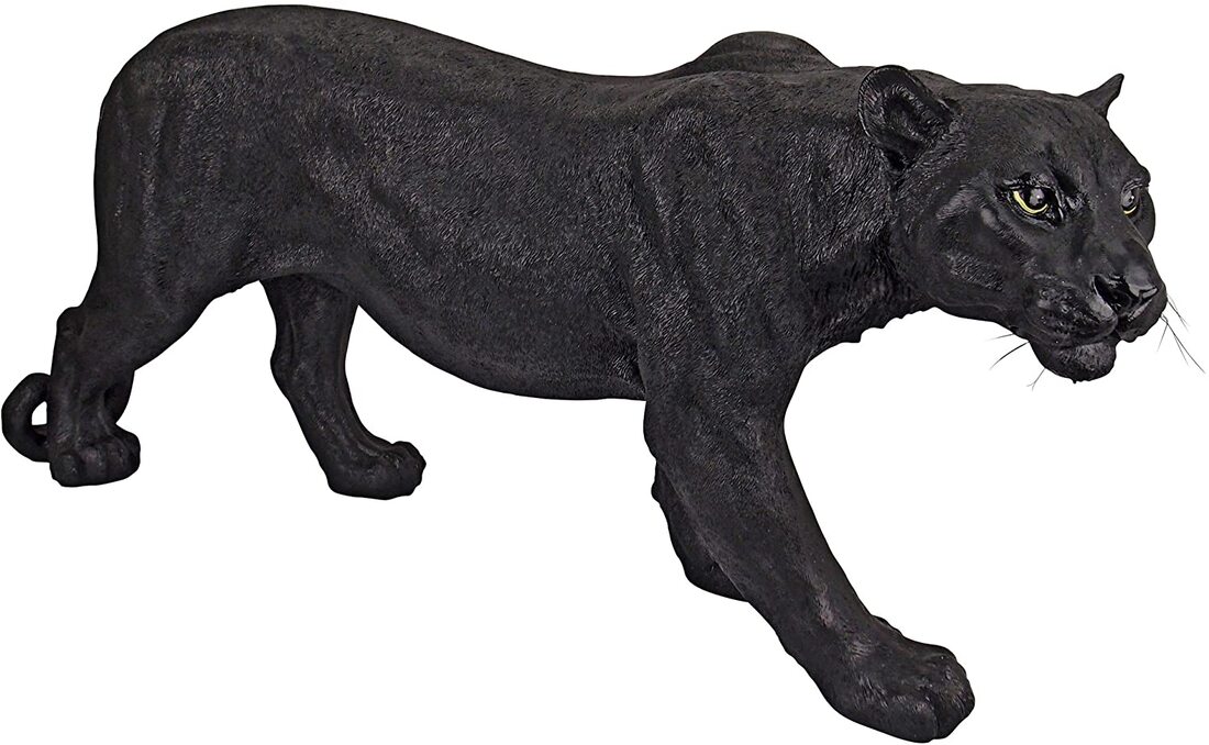 Black panther garden ornament
