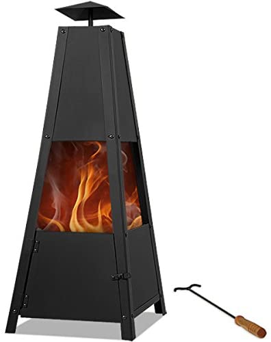 Deuba pyramid garden heater with flames