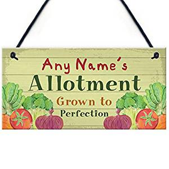 Personalised allotment sign
