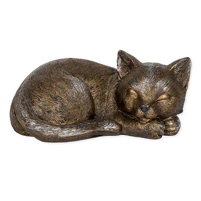bronze sleeping cat