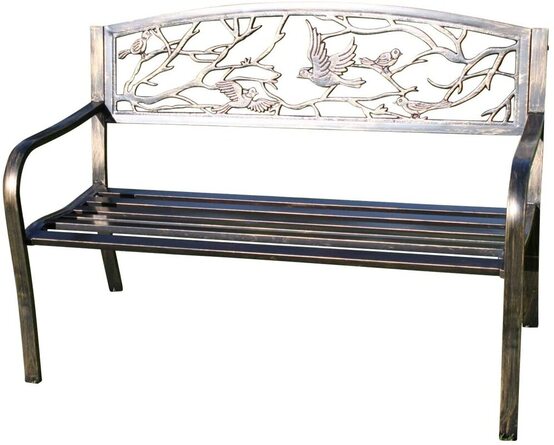 Cast iron bird design garden bench