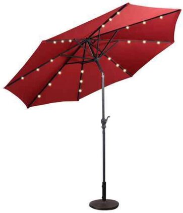Costway garden umbrella with lights