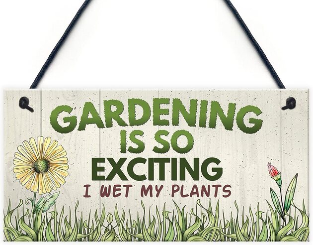 Funny gardening sign