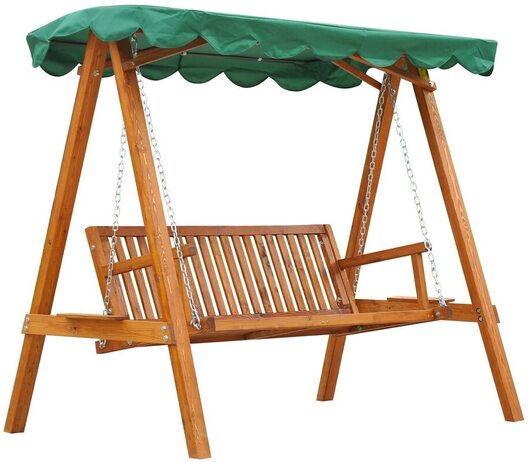Outsunny timber garden swing seat