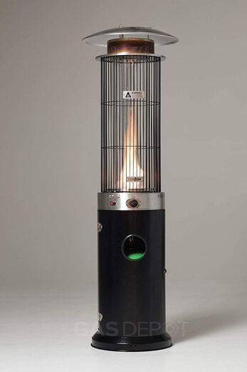 Real glow spiral flame heater