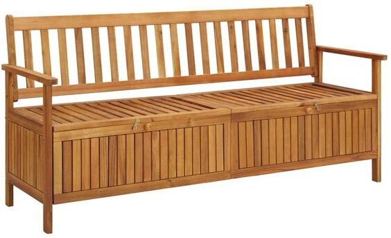 VidaXL Solid Acacia wood garden storage bench
